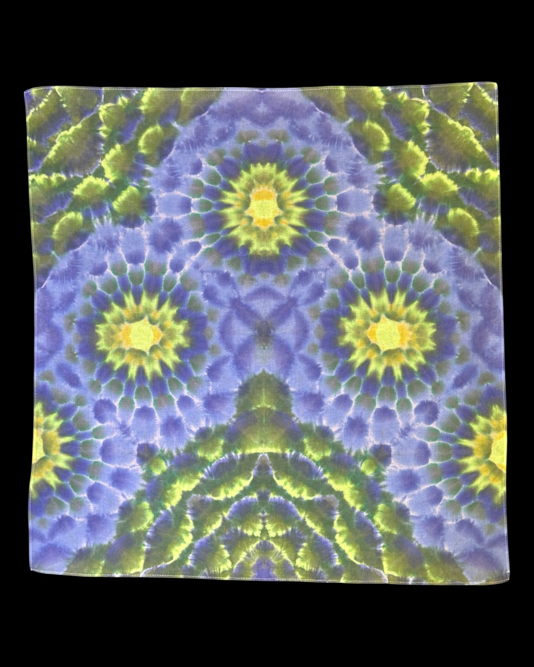 ice dyed UV reactive funky style mandala