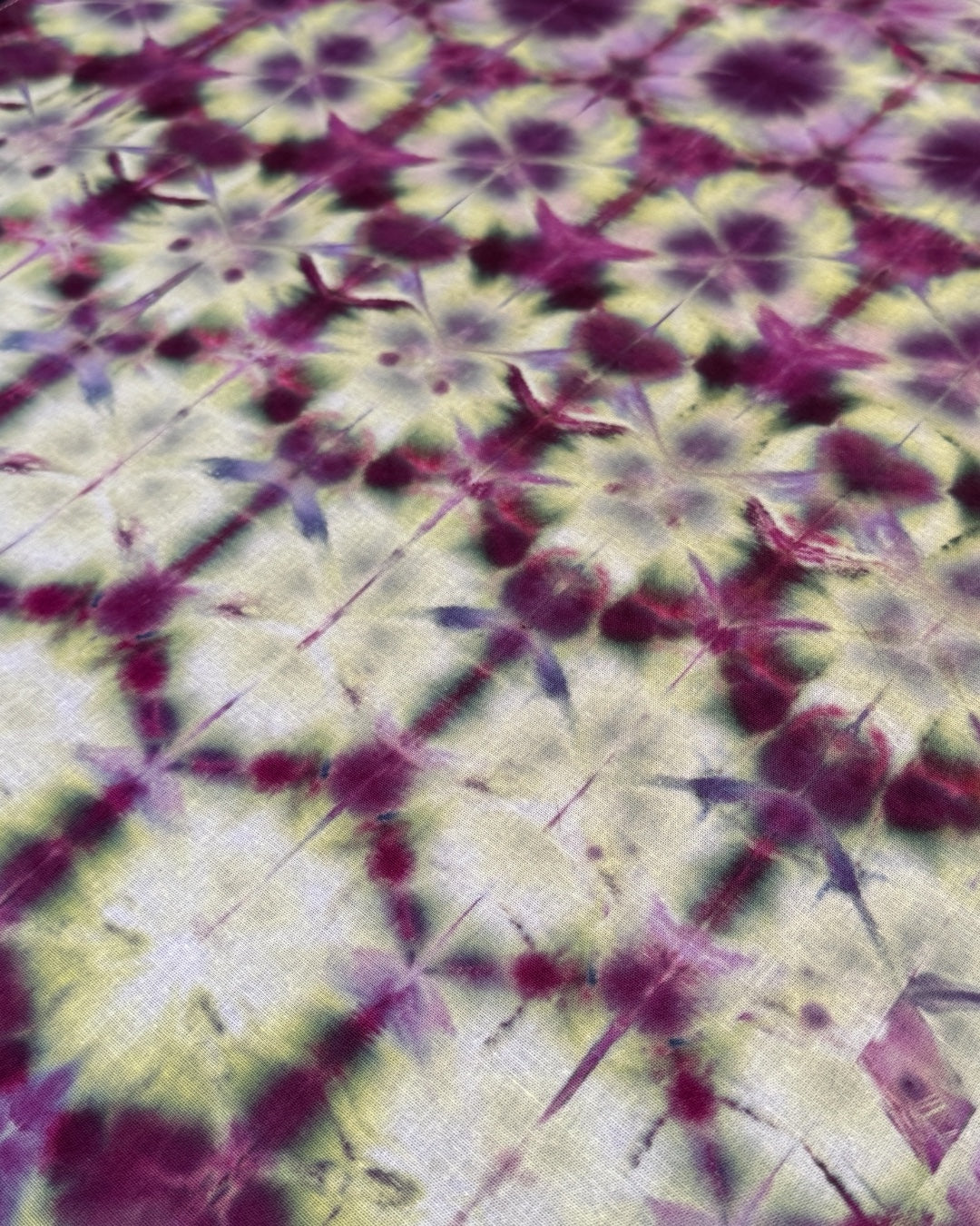 ice dyed shibori custom color ‘berry patch’ bandana