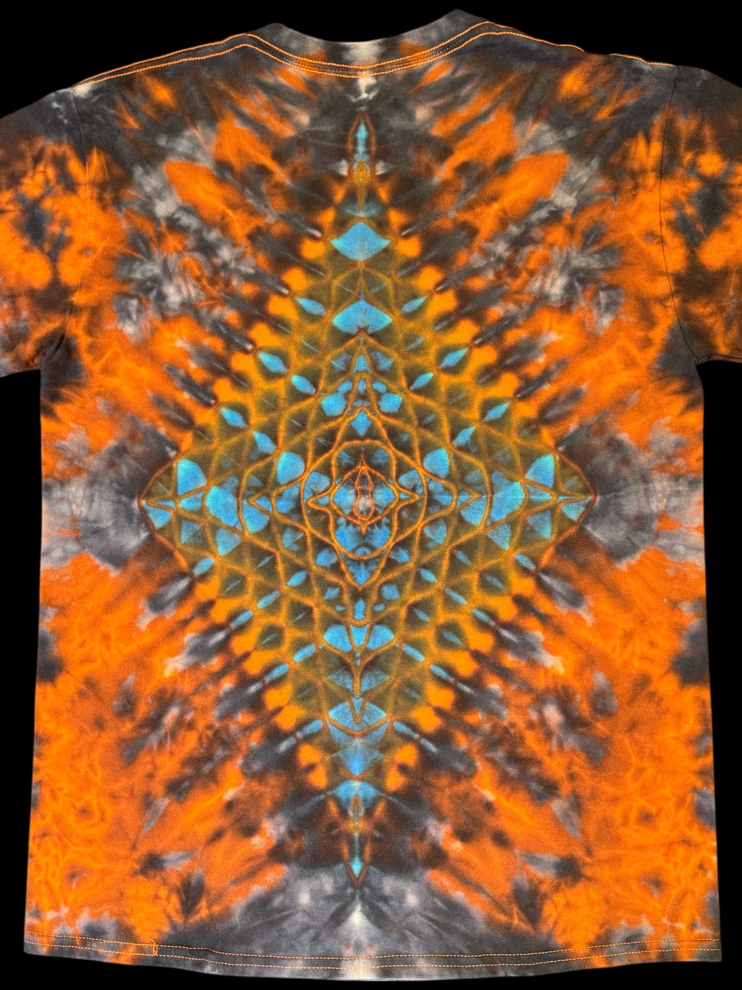 M - orange reverse dyed mandala kenney combo with diamond back