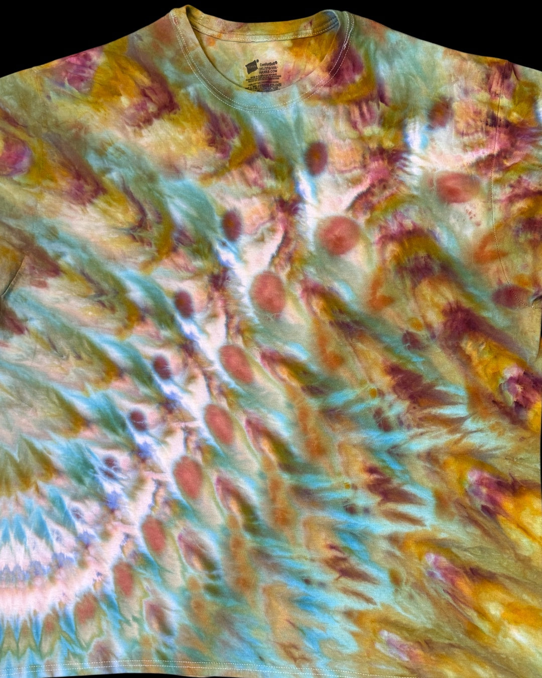 XXL - ice dyed herbaceous warrior princess cosmic roll tee