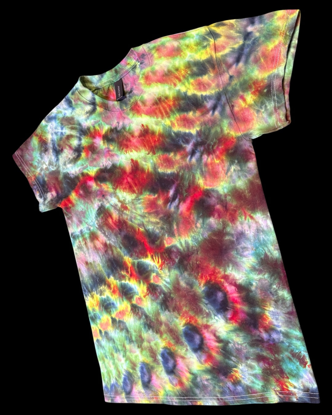 S - ice dyed colorful cosmic chaos tee