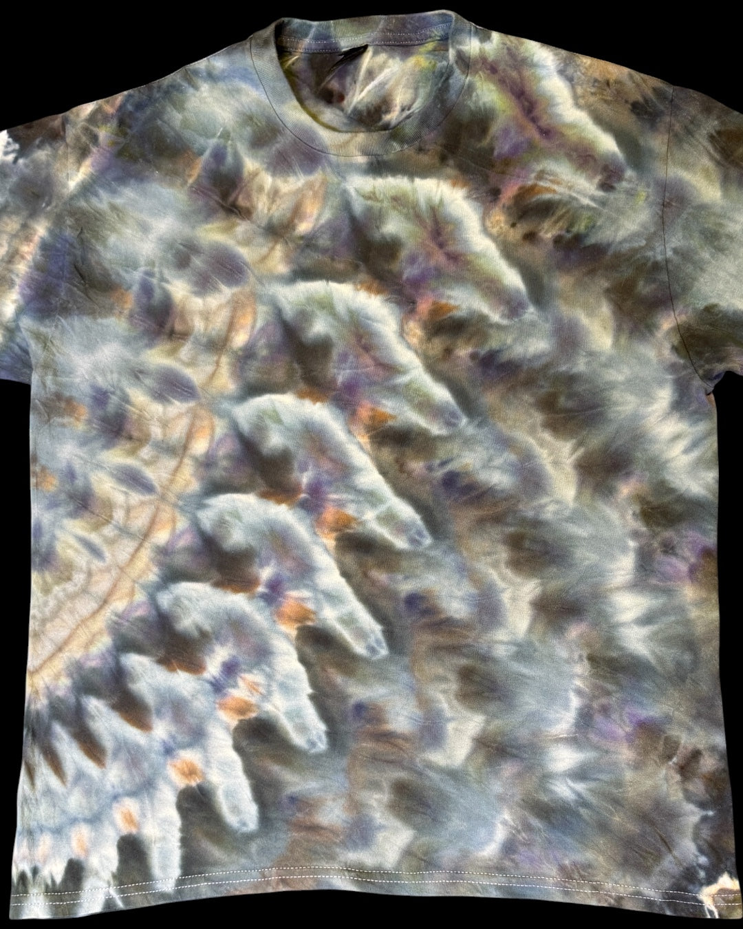 L - ice dyed blue gray avalon cosmic roll tee