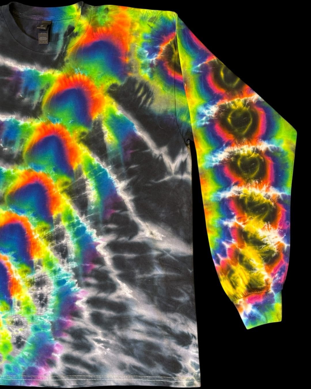 L - big rainbow energy cosmic roll combo long sleeve tee