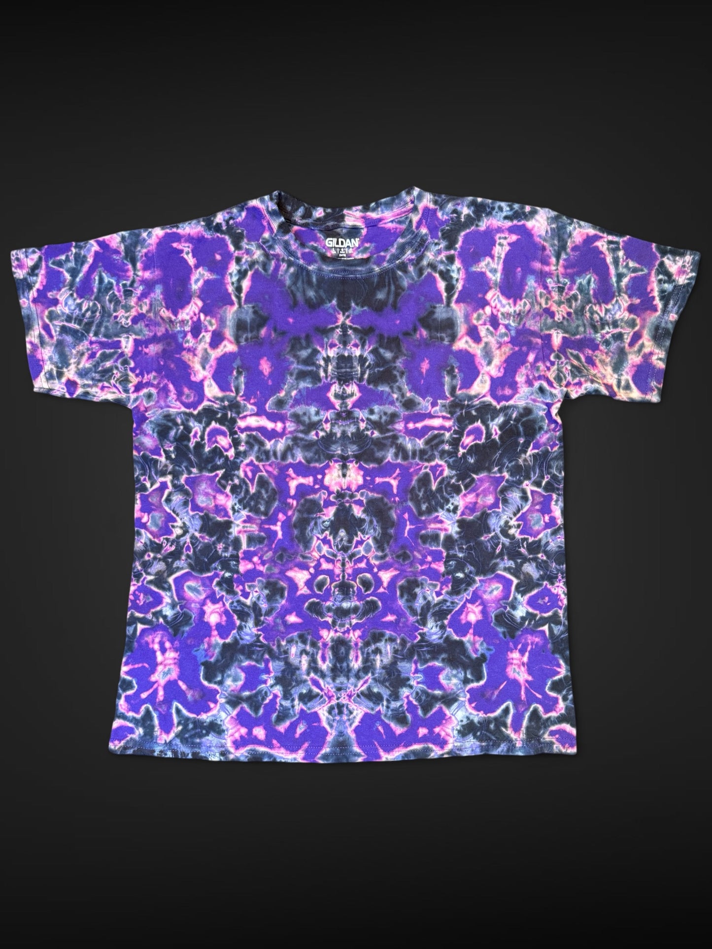 L - youth sized purple reverse dyed kenney style variation tee