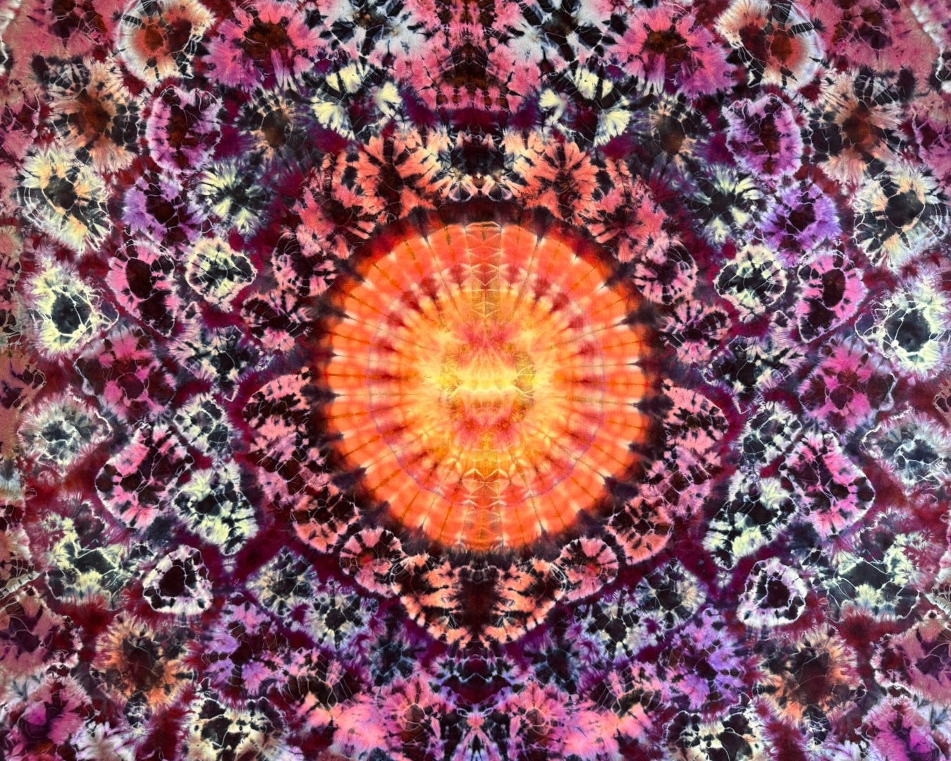 UV reactive kenney style mandala small sized tapestry