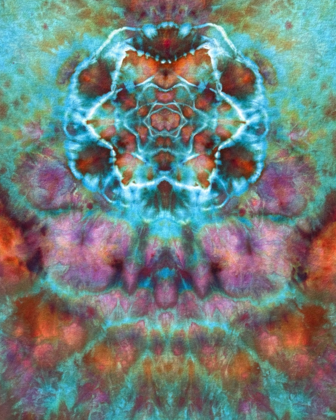 L - ice dyed hexdala with klink spine long sleeve tee
