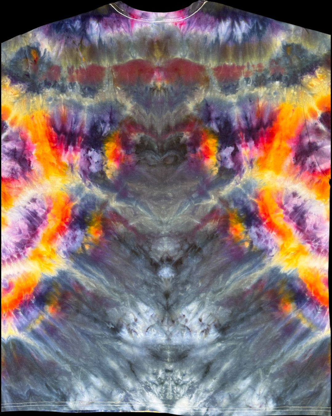 XXL - ice dyed spicy desert sunset mandala and cosmic roll combo tee