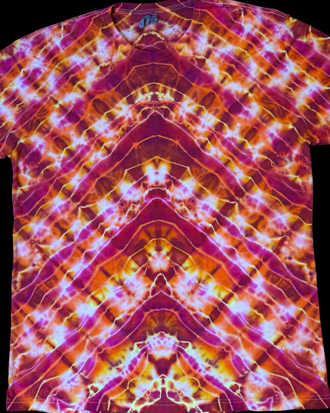 XL - flaming inverted chevron tee