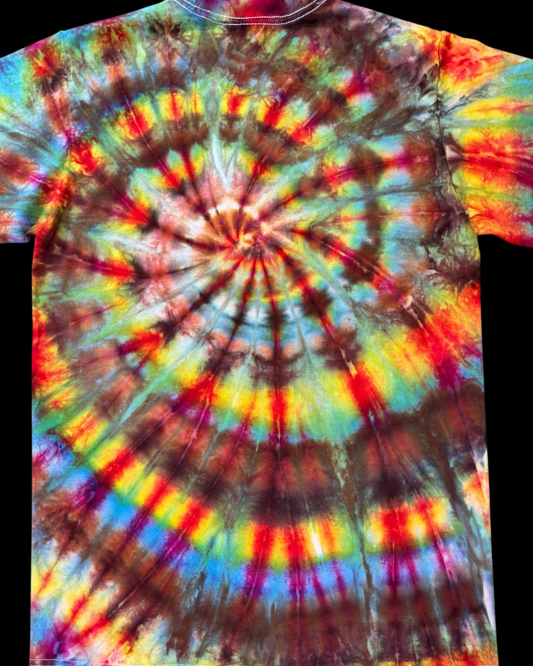 M - ice dyed pseudo rainbow spiral