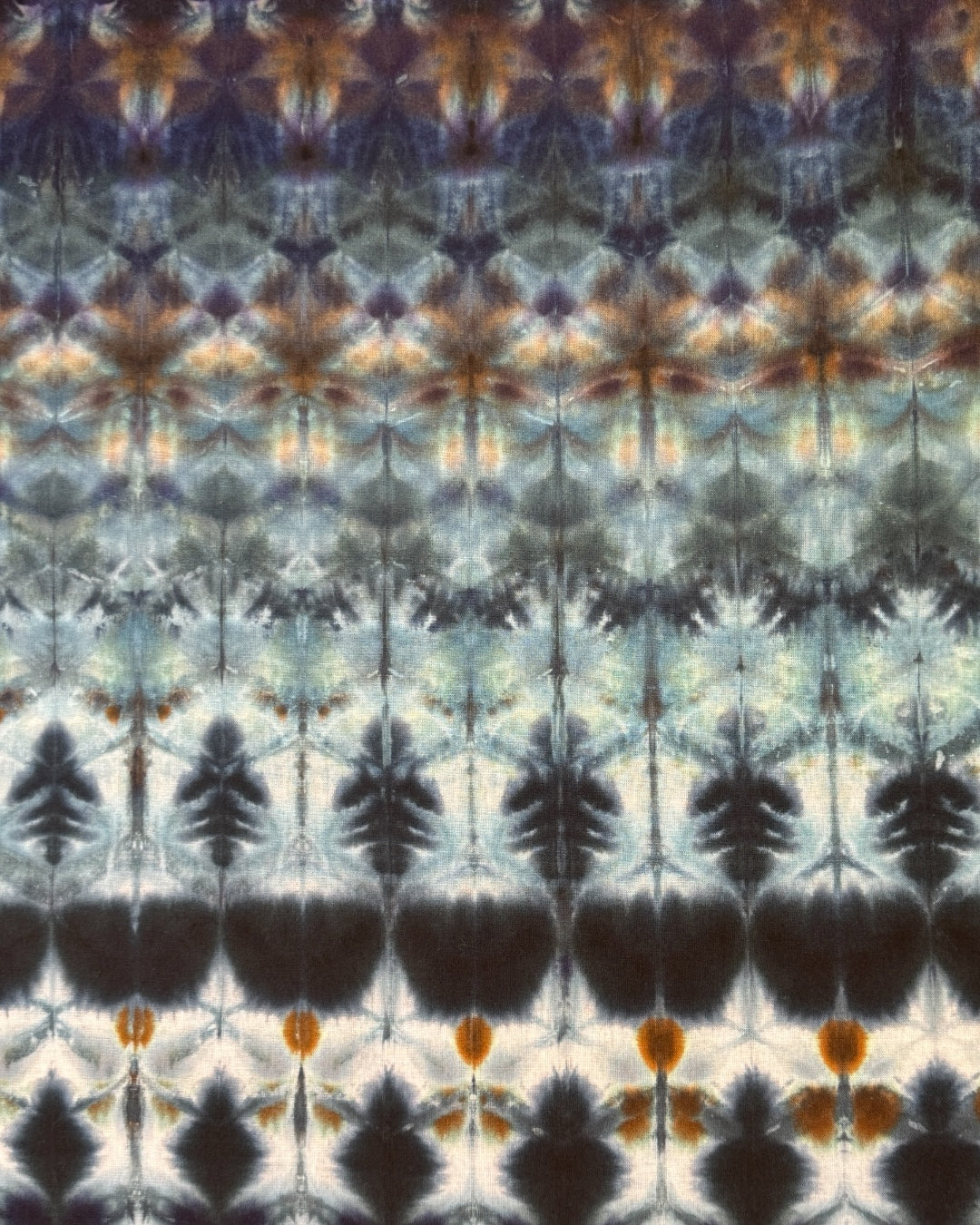 ice dyed sekka shibori blue gray and avalon bandana