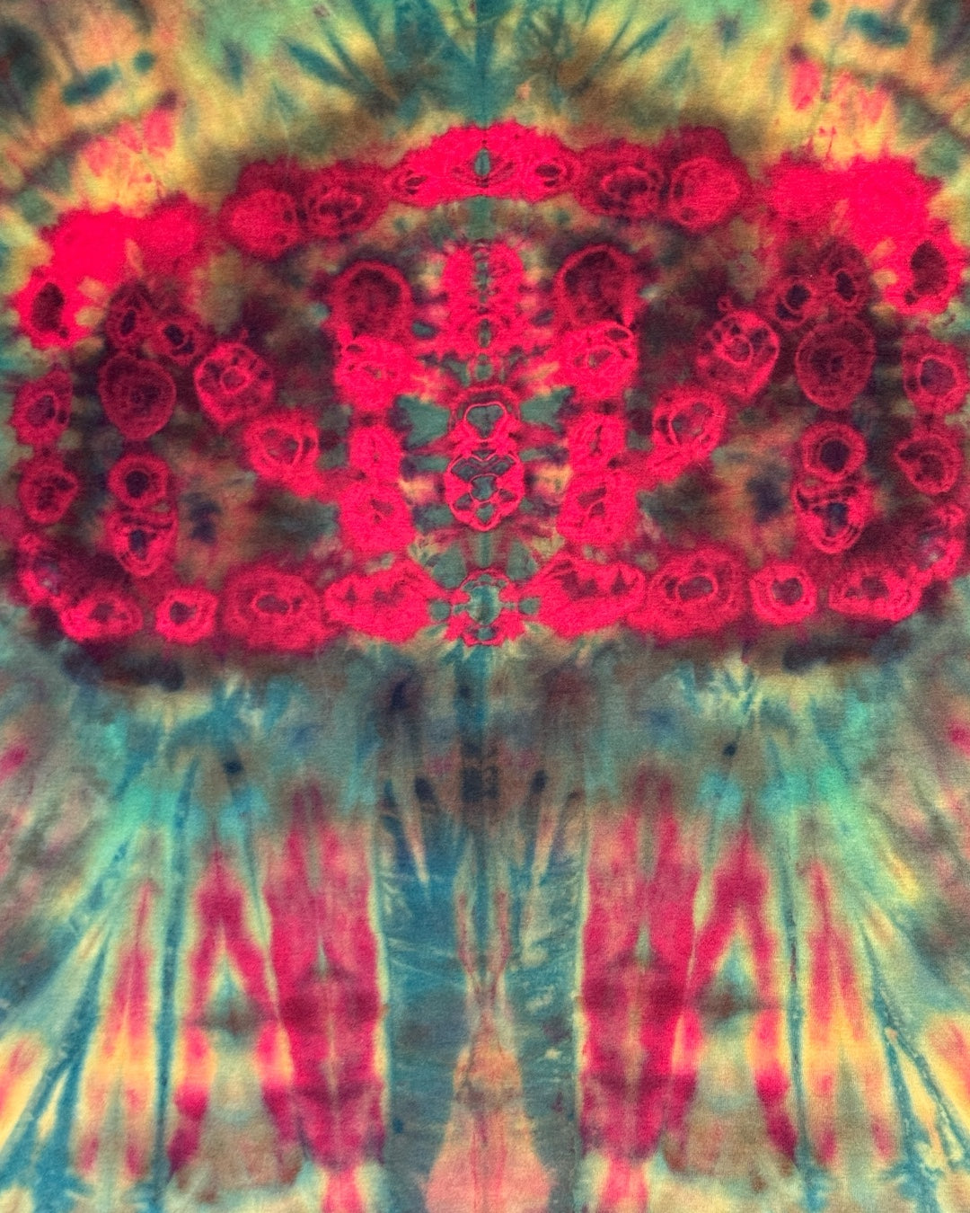 M red reversed ice dyed NIN kenney style tee