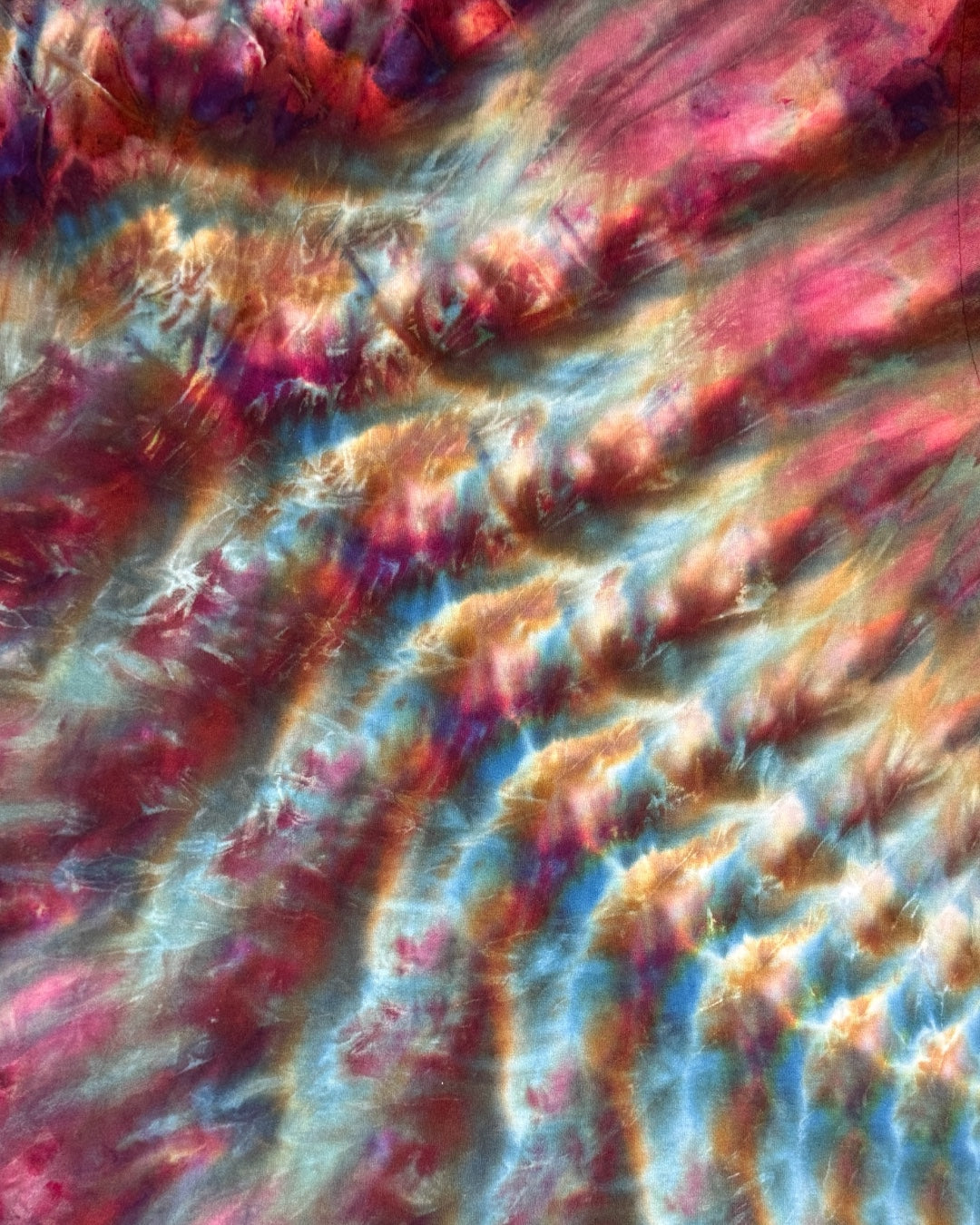 L - ice dyed mindbender black opal cosmic rolled tee