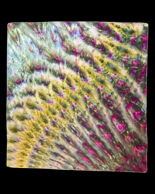 ice dyed avocado aster cosmic roll bandana