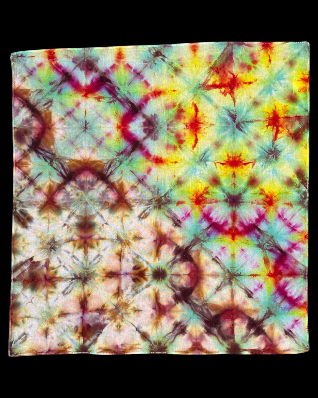 ice dyed fortune teller shibori bandana