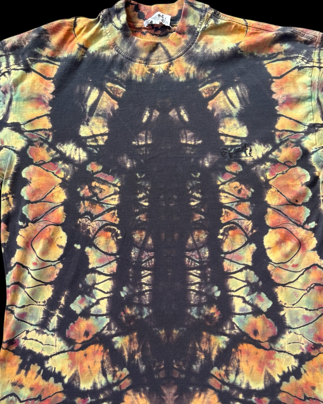 L - reversed ice dyed vintage Hermès tee
