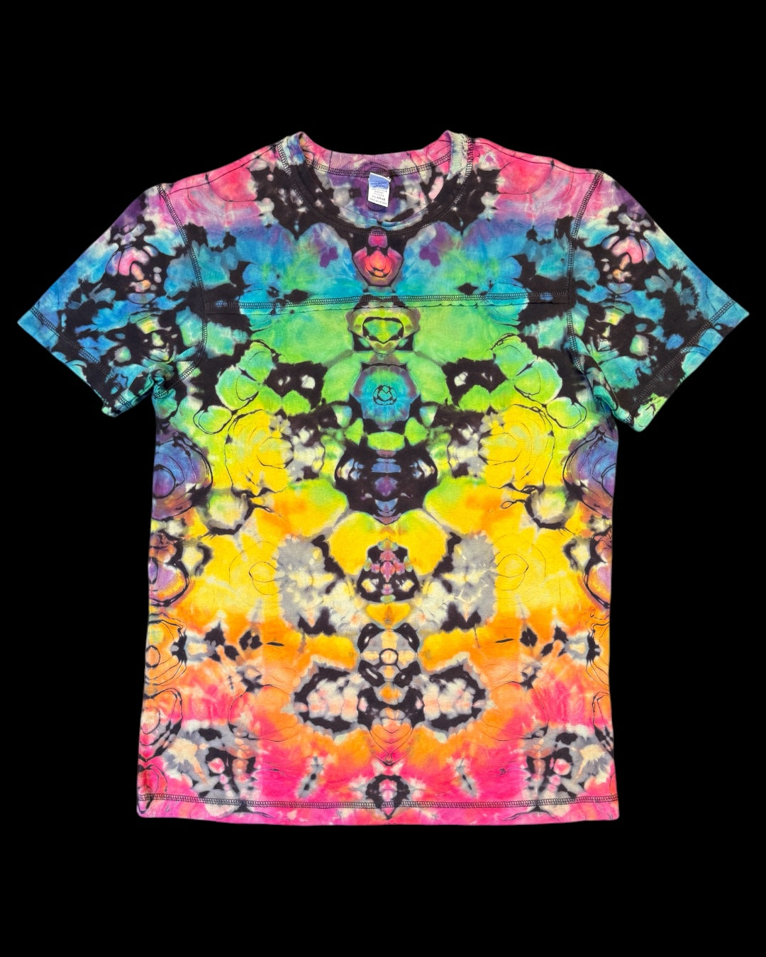XL - reverse dyed rainbow kenney style variation tee