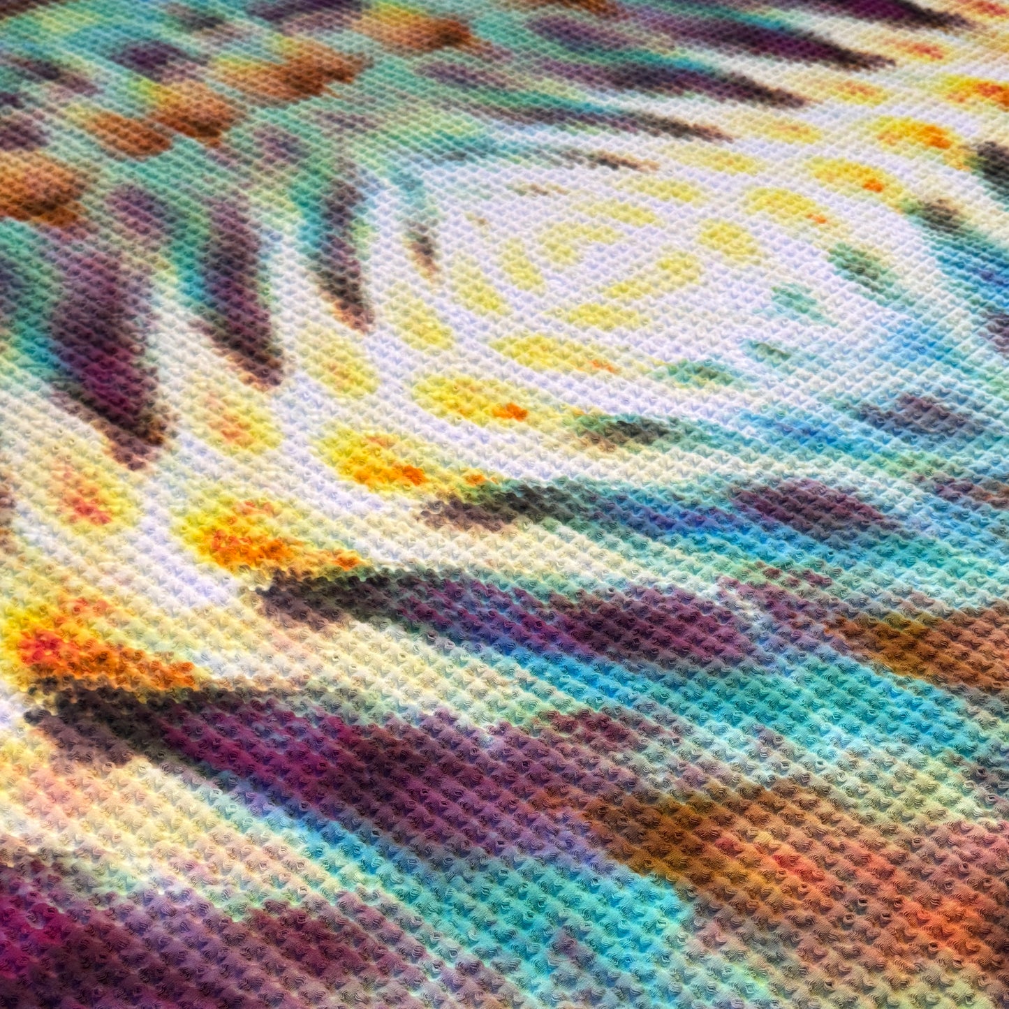 ice dyed throw blanket - cosmic egg style