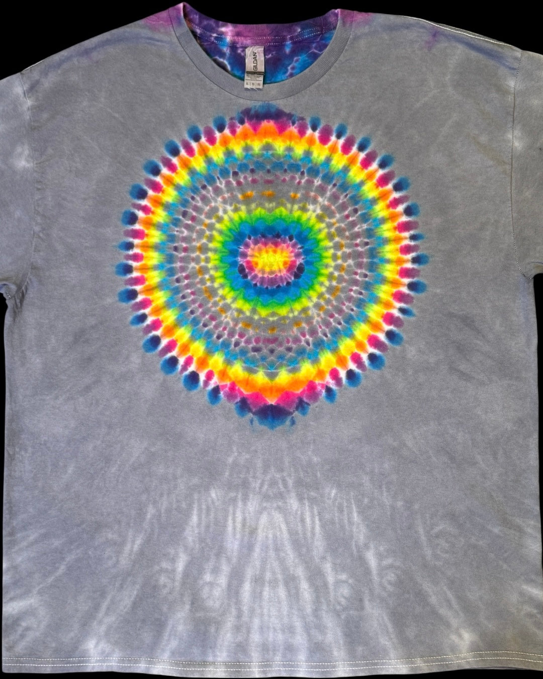 XL - “misfits” series micro pleated rainbow super mandala with kenney style spine