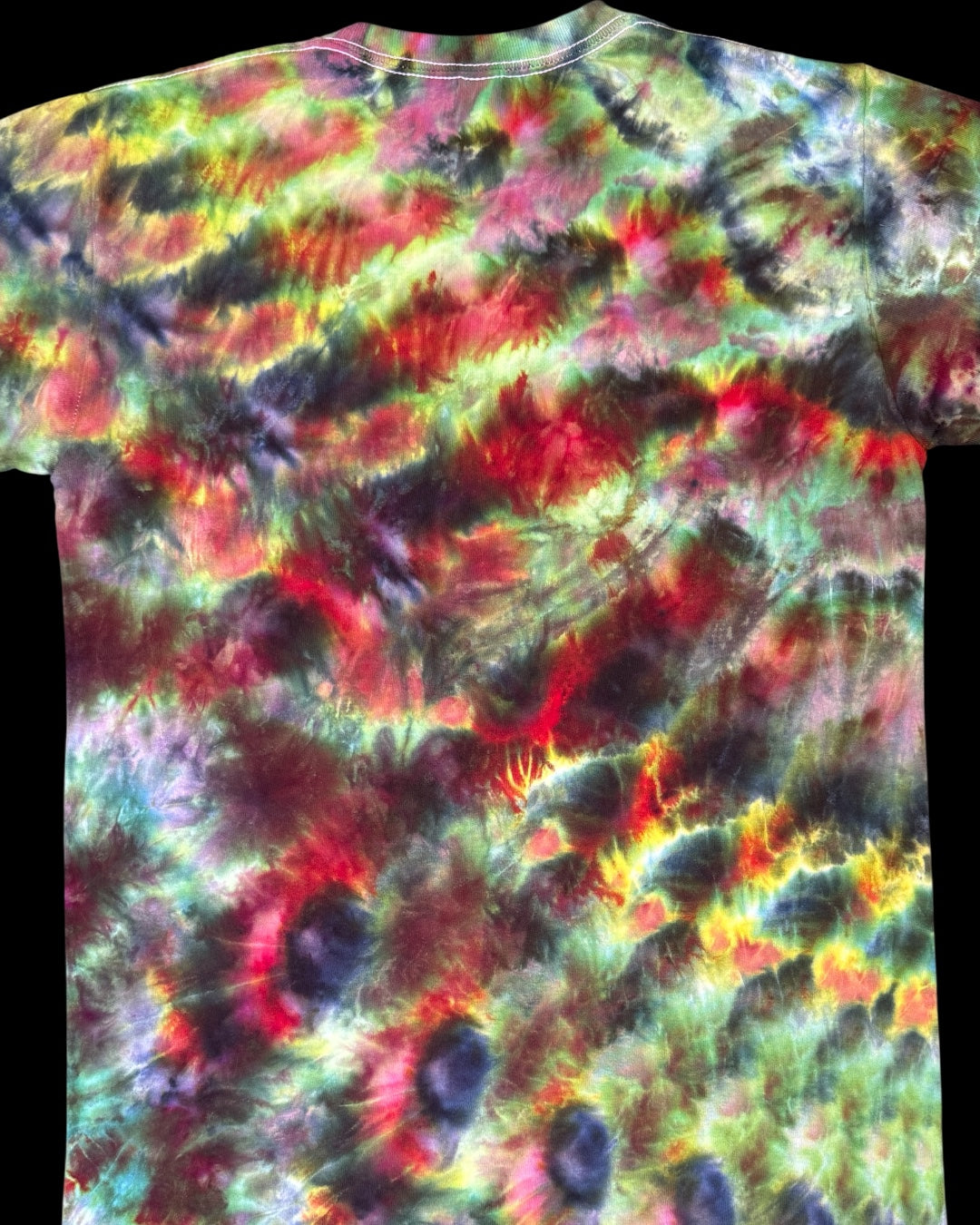 S - ice dyed colorful cosmic chaos tee