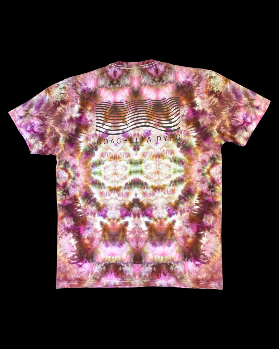 L - ice dyed trip style logo tee