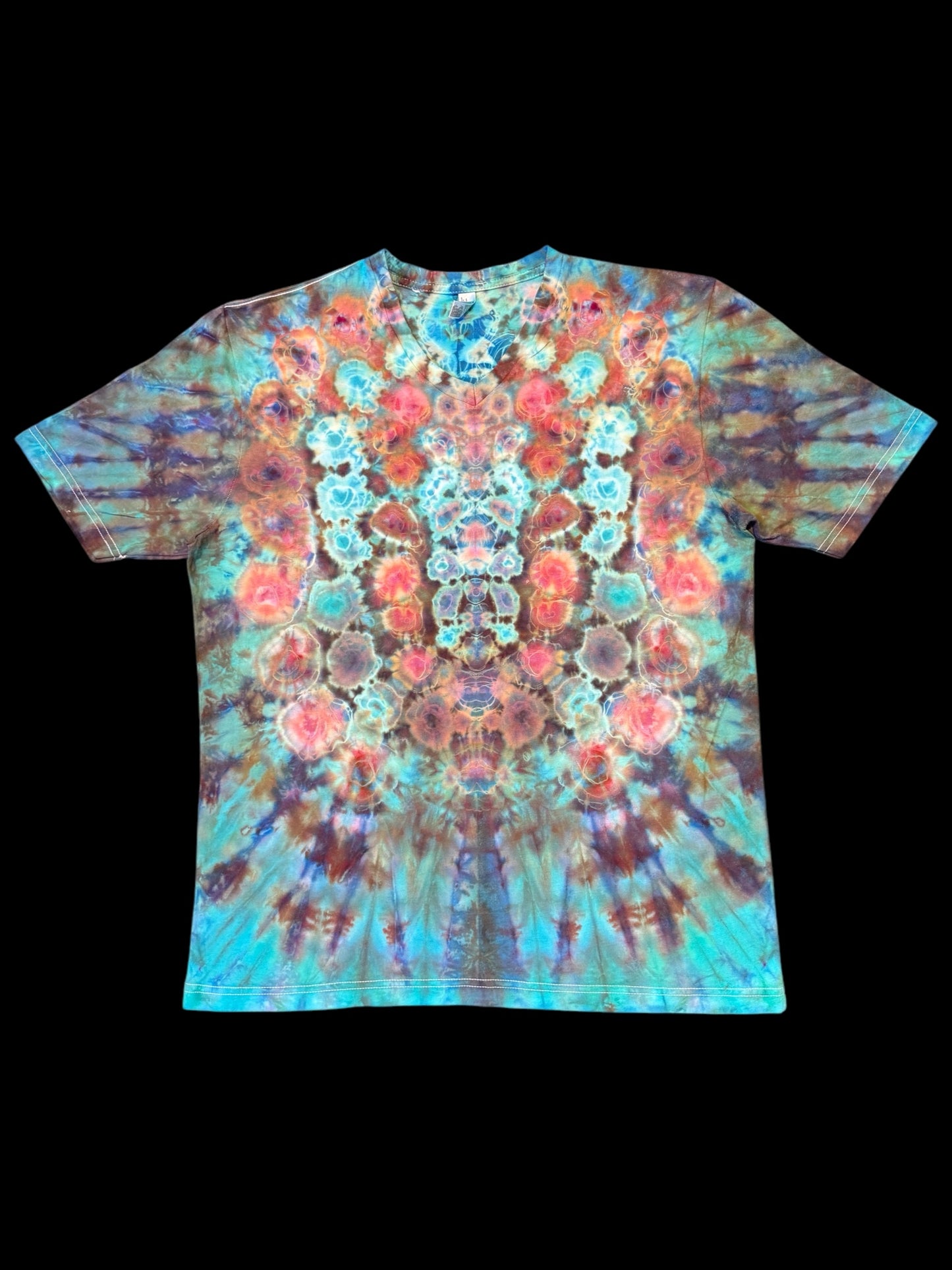 L - ice dyed black opal jade kenney style vee tee