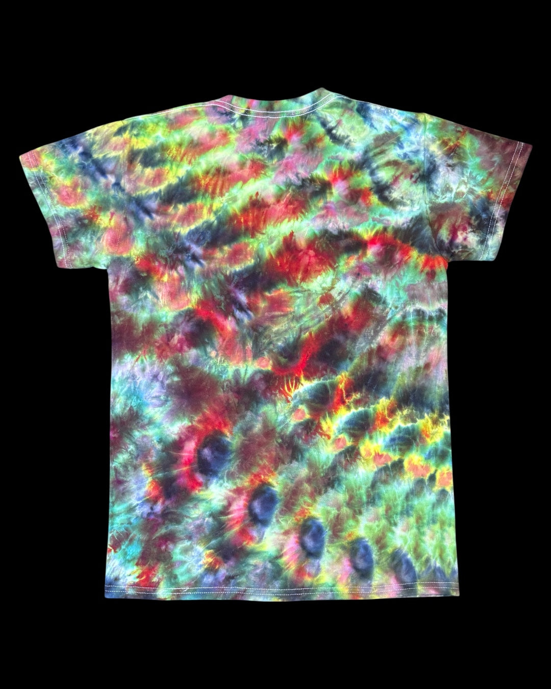 S - ice dyed colorful cosmic chaos tee