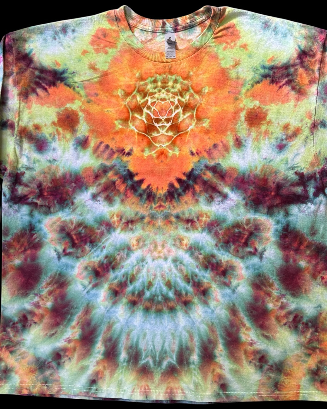 XXL - ice dyed highlights and northern lights cosmic combo long sleeve tee