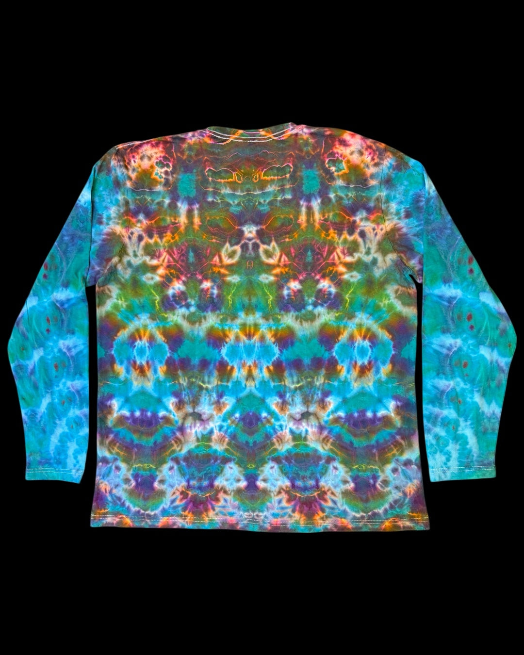 XXL - liquid sun mandala trip style combo long sleeve tee
