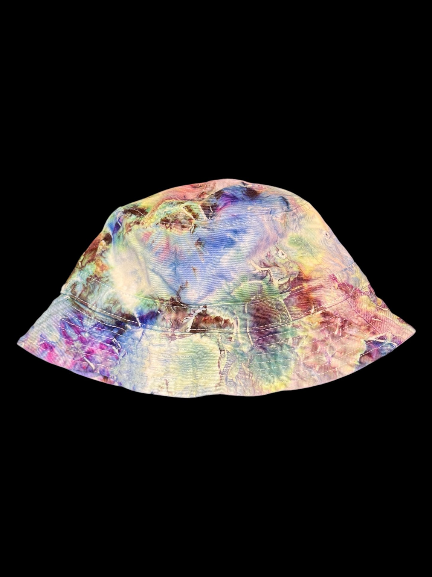 ice dyed bucket hat - kaleidoscope eyes/periwinkle