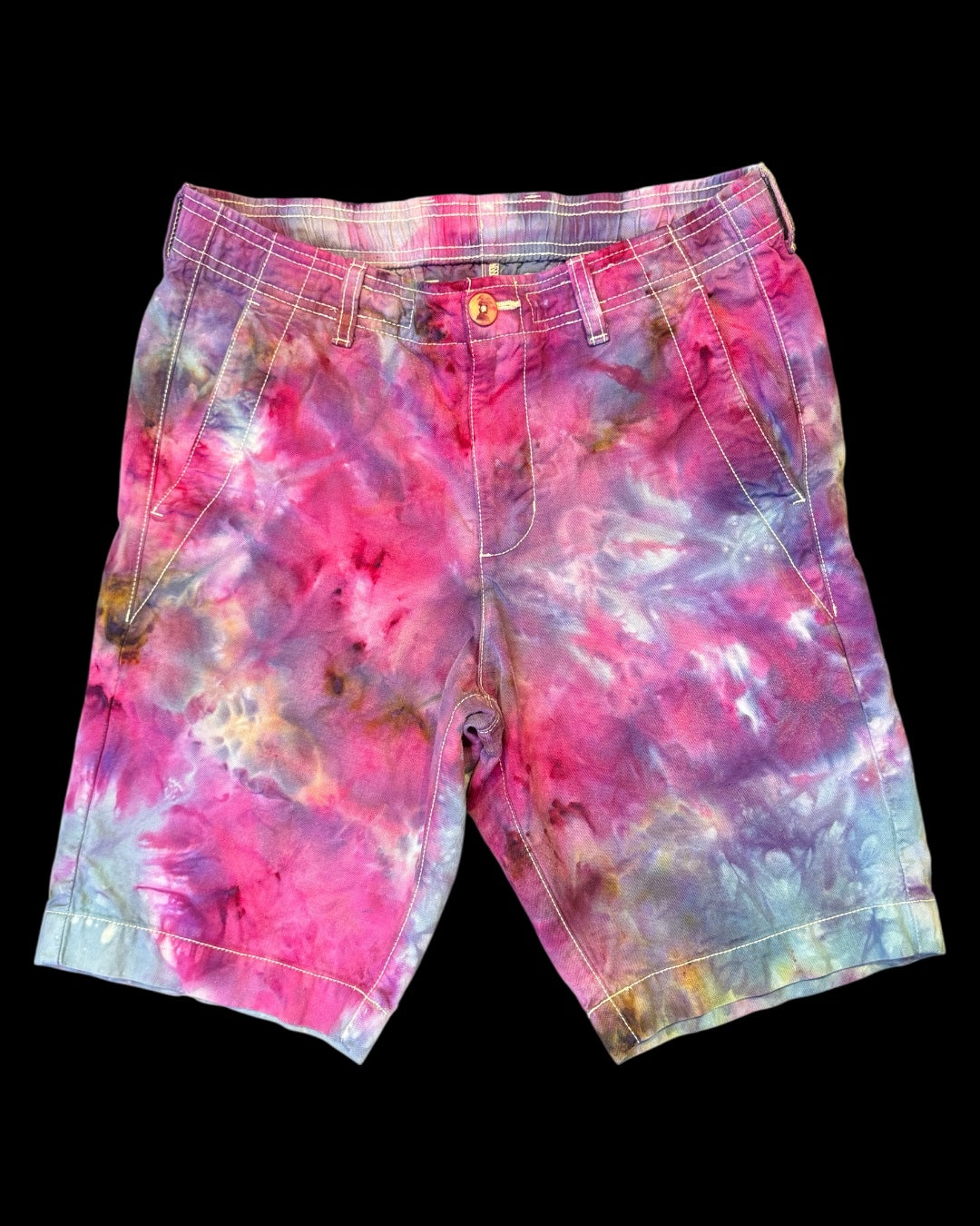 S - upcycled ice dyed men’s shorts