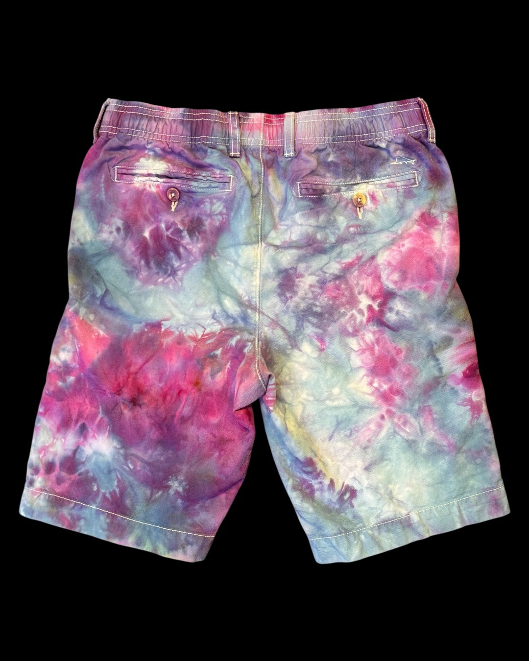 S - upcycled ice dyed men’s shorts