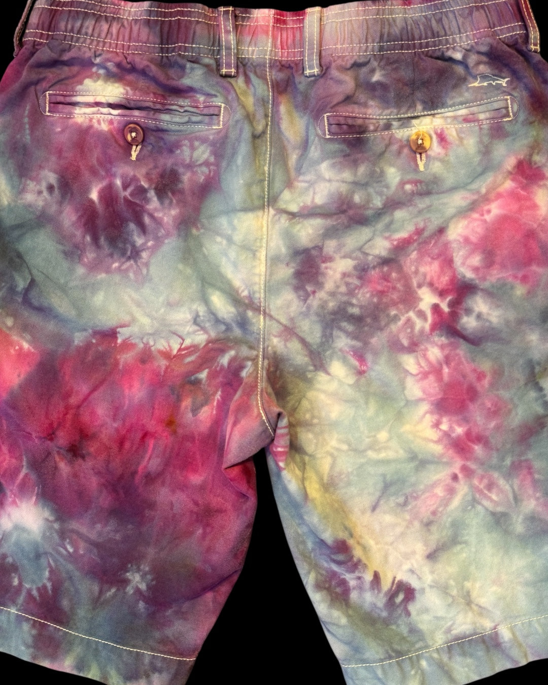 S - upcycled ice dyed men’s shorts