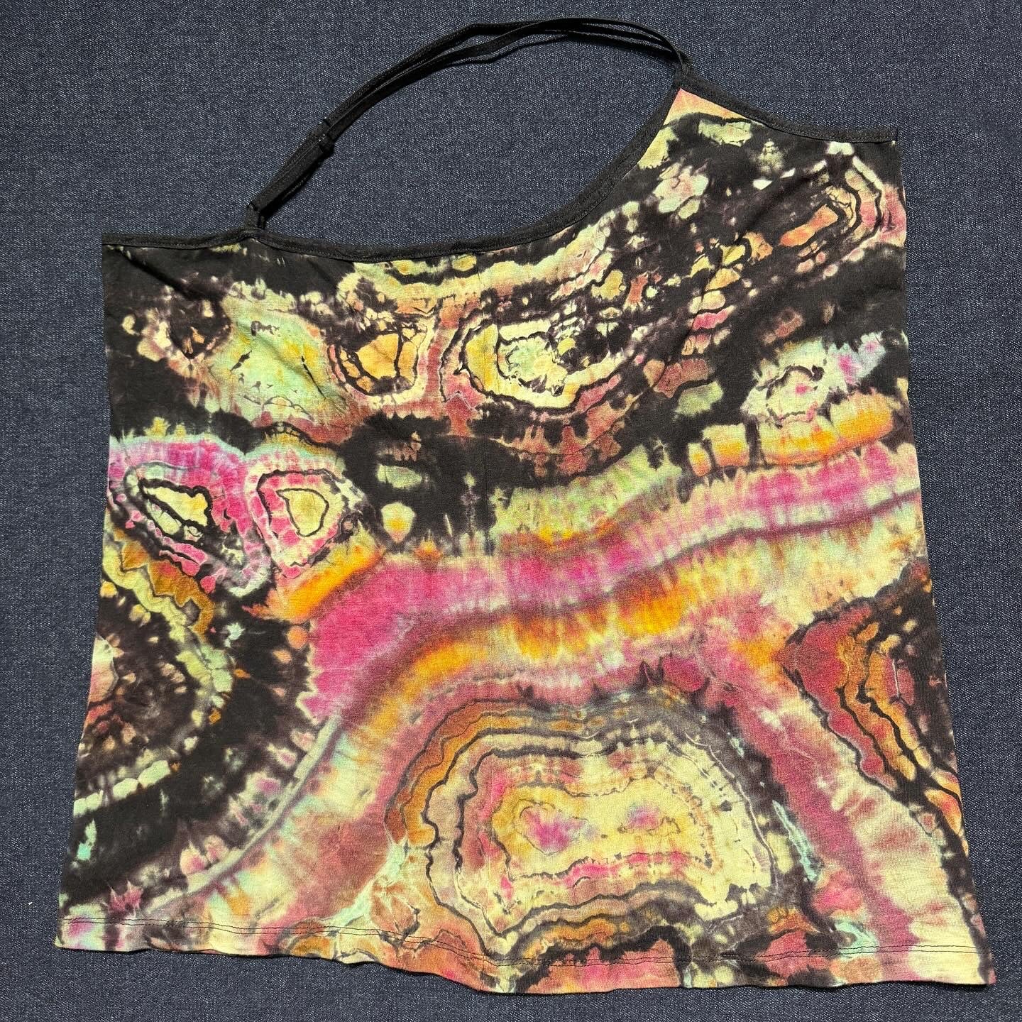 XXL reversed, ice dyed geode style cami