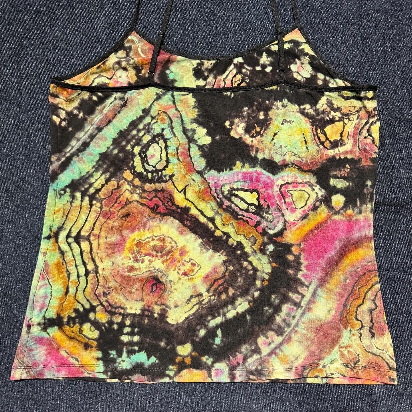 XXL reversed, ice dyed geode style cami