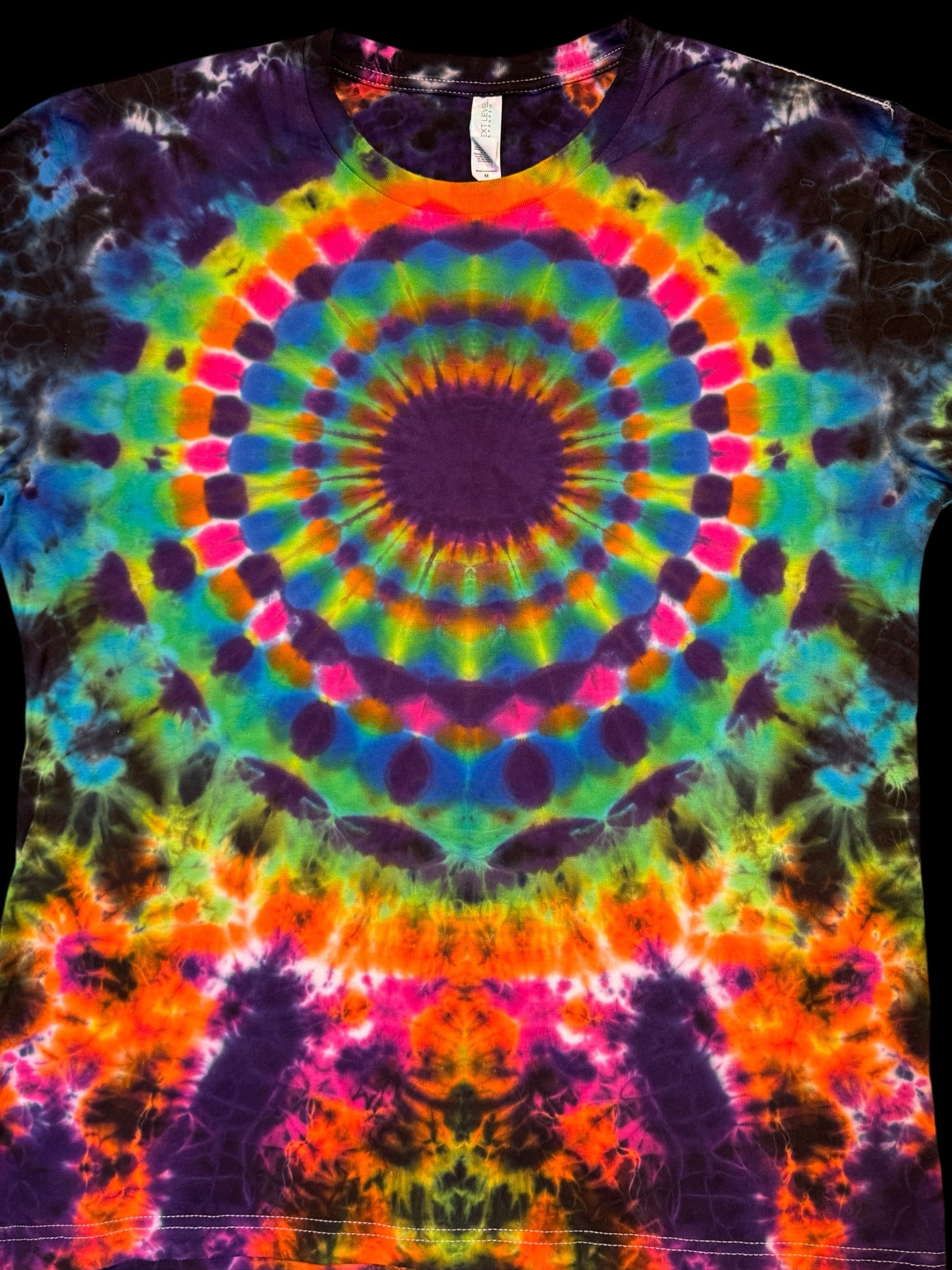 M - rainbow mandala, trip and kenney style combo long sleeve tee