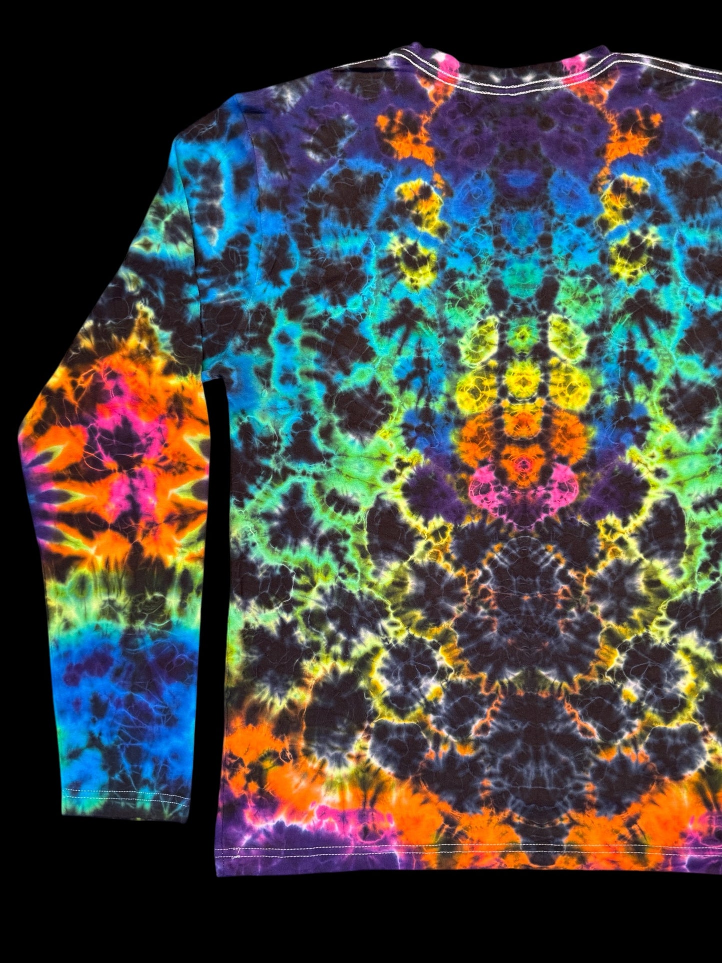 M - rainbow mandala, trip and kenney style combo long sleeve tee