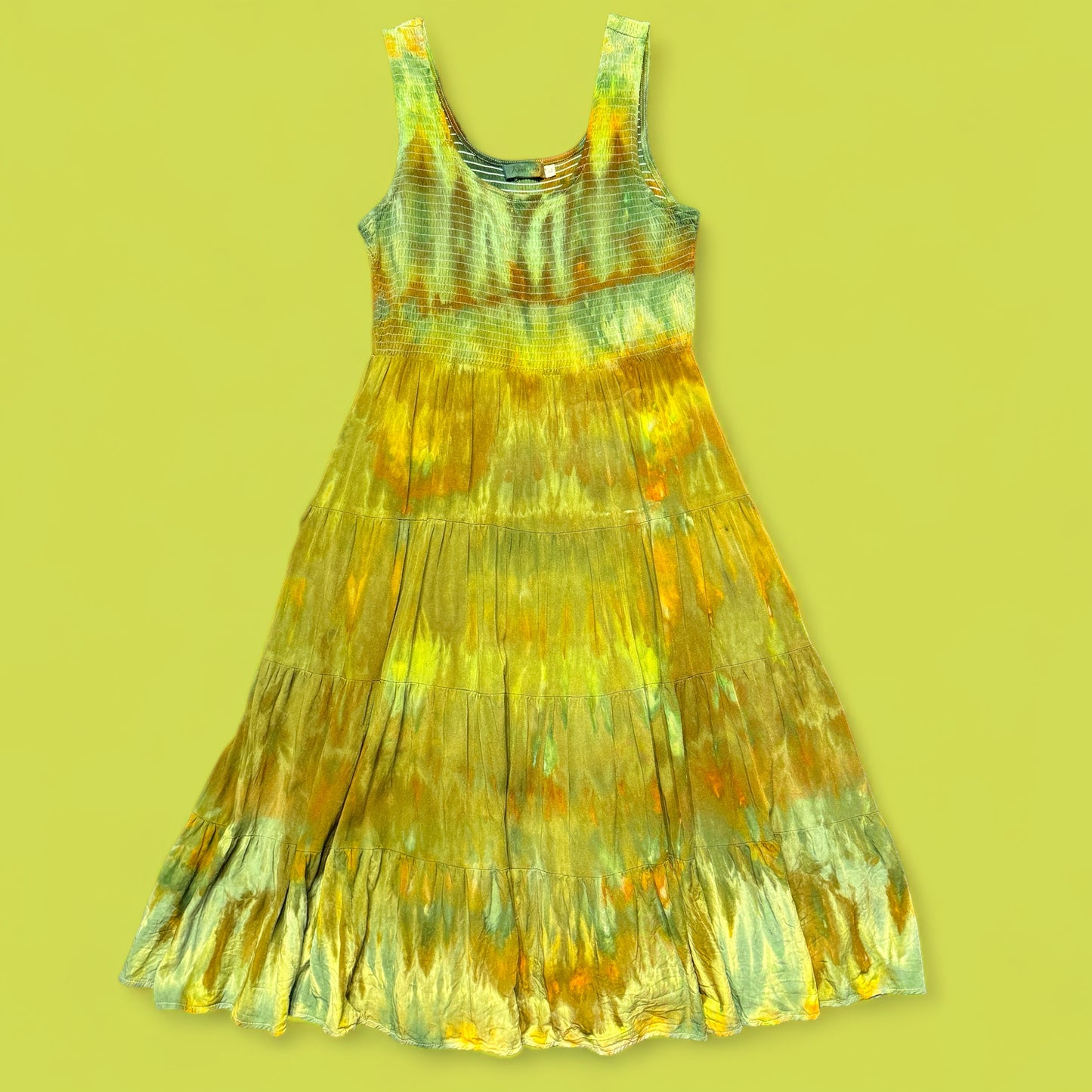 L - ice dyed midi dress